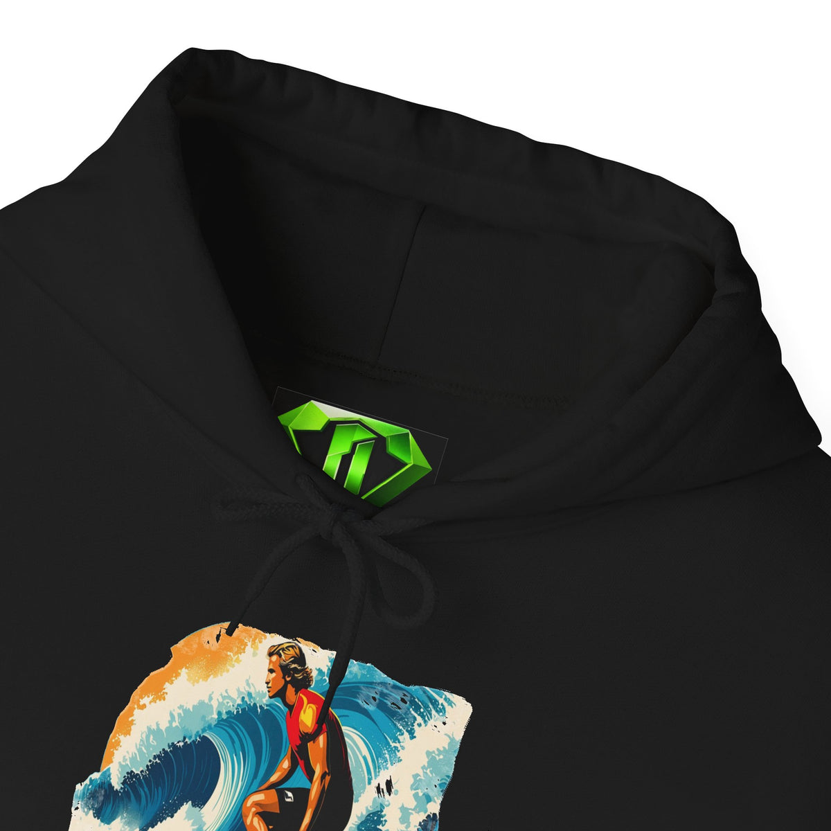 Retro Rider - Surfer Hoodie — Kryptonite Hoodies | Kryptonite Black Unisex Hoodie, S-4XL