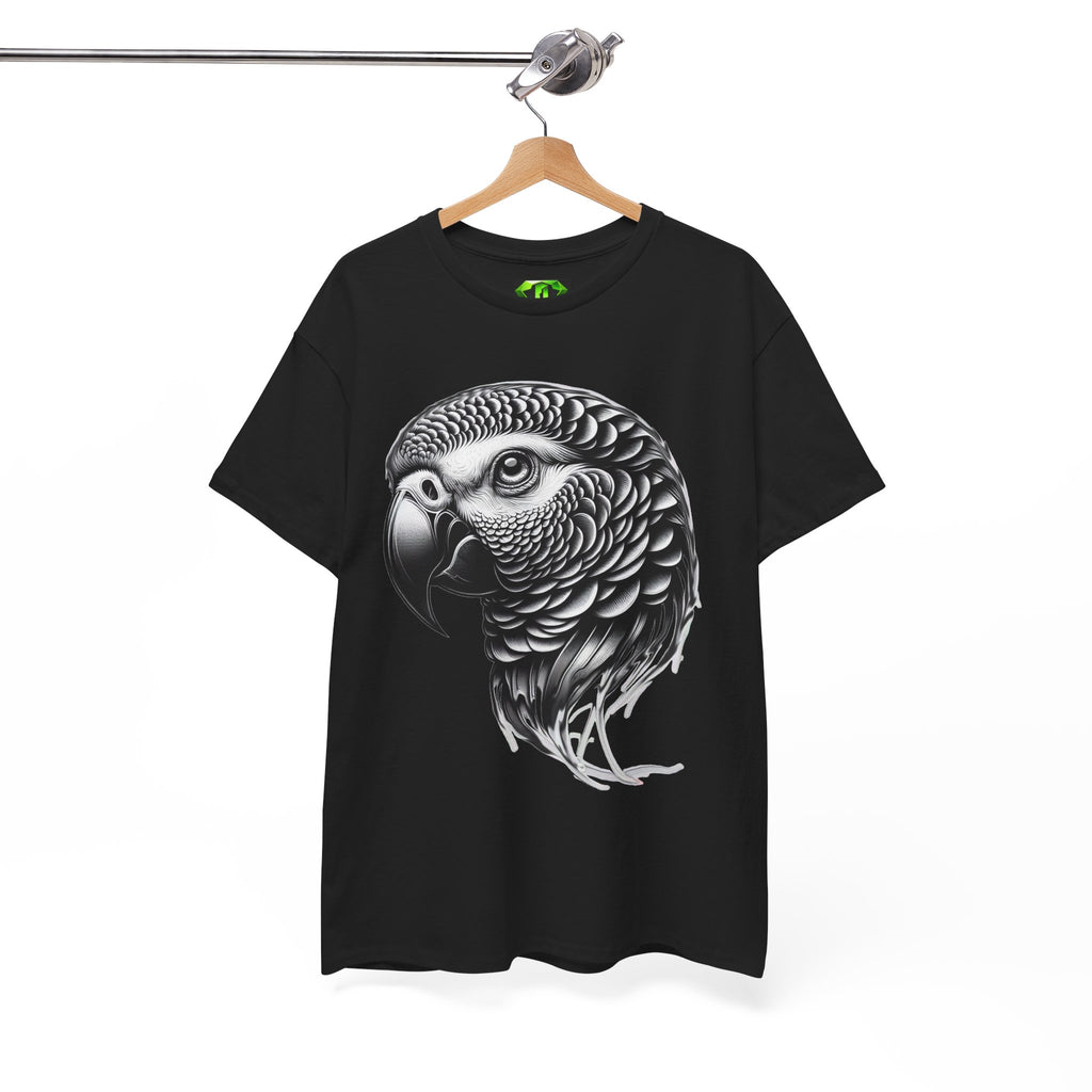 African Grey -  Kryptonite T-Shirt | Kryptonite Black Unisex Tee, S-4XL