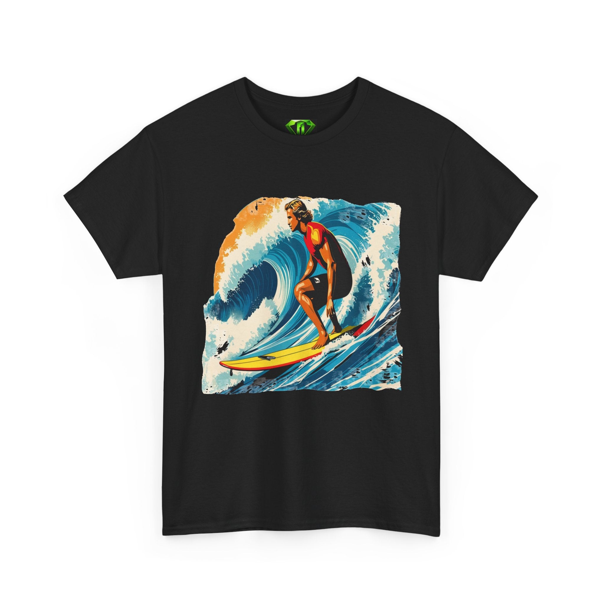 Retro Rider - Surfer Tee — Kryptonite T-Shirt | Kryptonite Black Unisex Tee, S-4XL