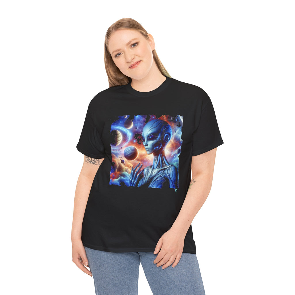 Solar Flare Female Alien - Kryptonite T-Shirt | Kryptonite Black Unisex Tee, S-4XL