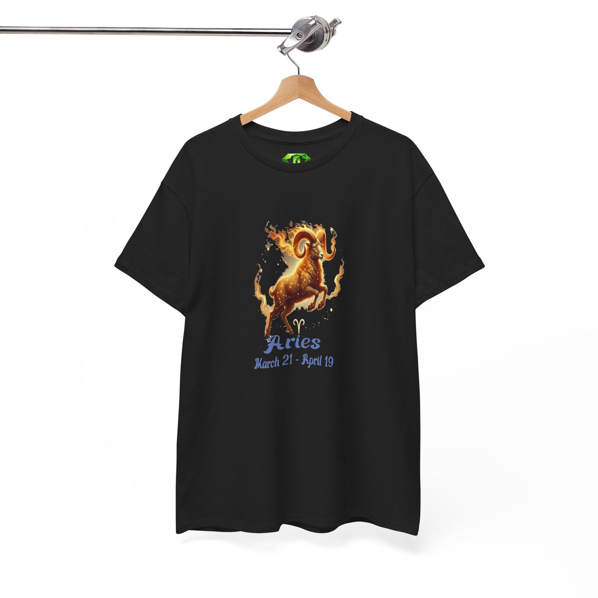 Aries Short Sleeve T-Shirt | Black Unisex t-shirt , 100% Heavy weight Cotton, Small-4XL