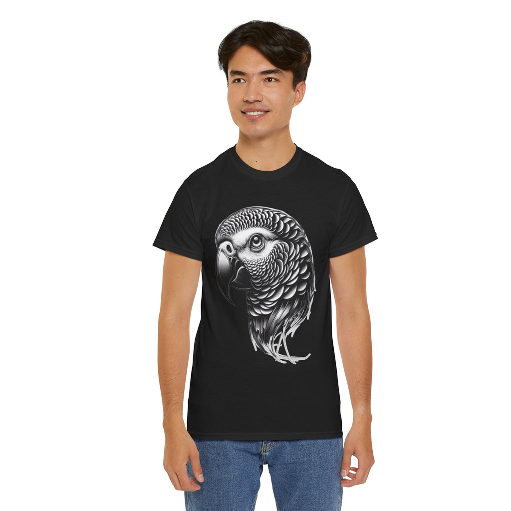 African Grey -  Kryptonite T-Shirt | Kryptonite Black Unisex Tee, S-4XL