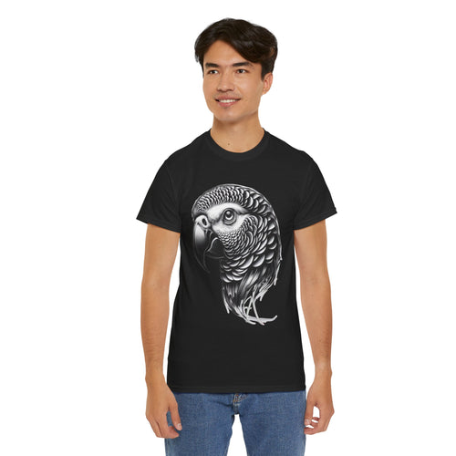 African Grey -  Kryptonite T-Shirt | Kryptonite Black Unisex Tee, S-4XL