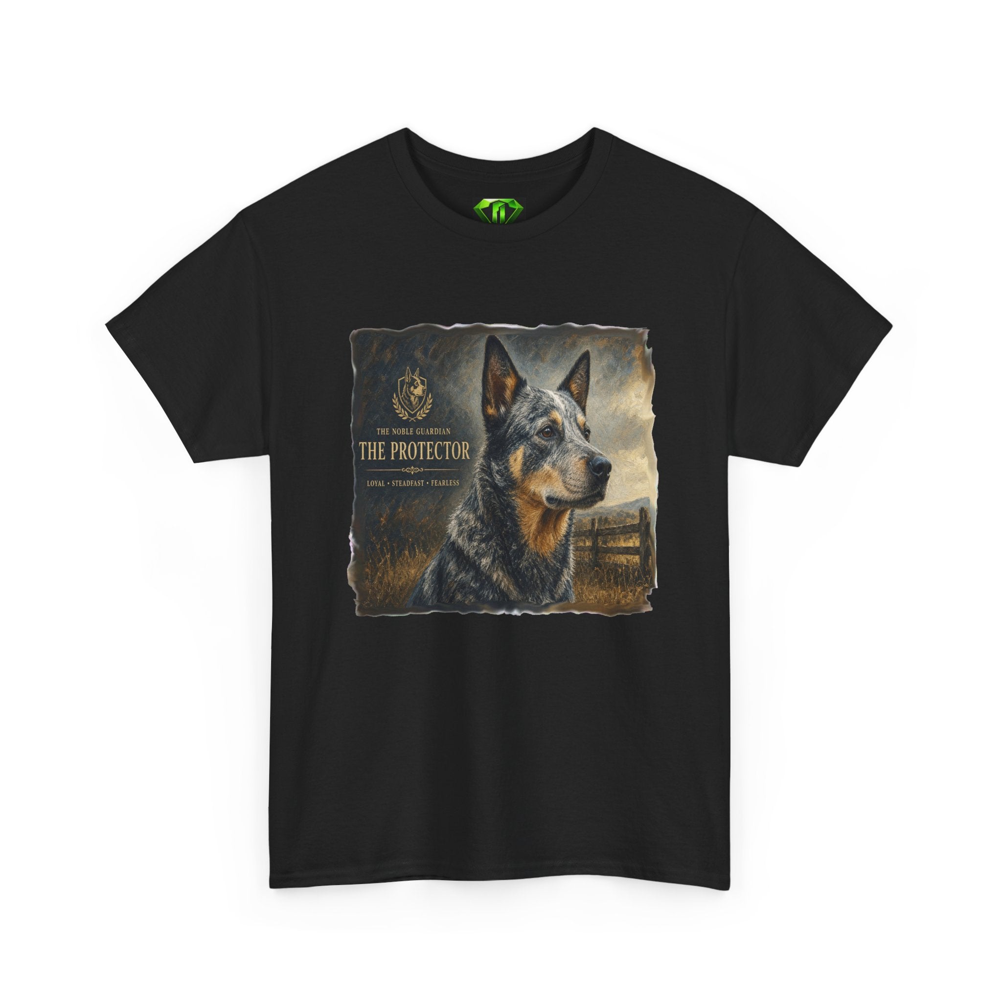 The Protector Blue Healer  -  Kryptonite T-Shirt | Kryptonite Black Unisex Tee, S-4XL