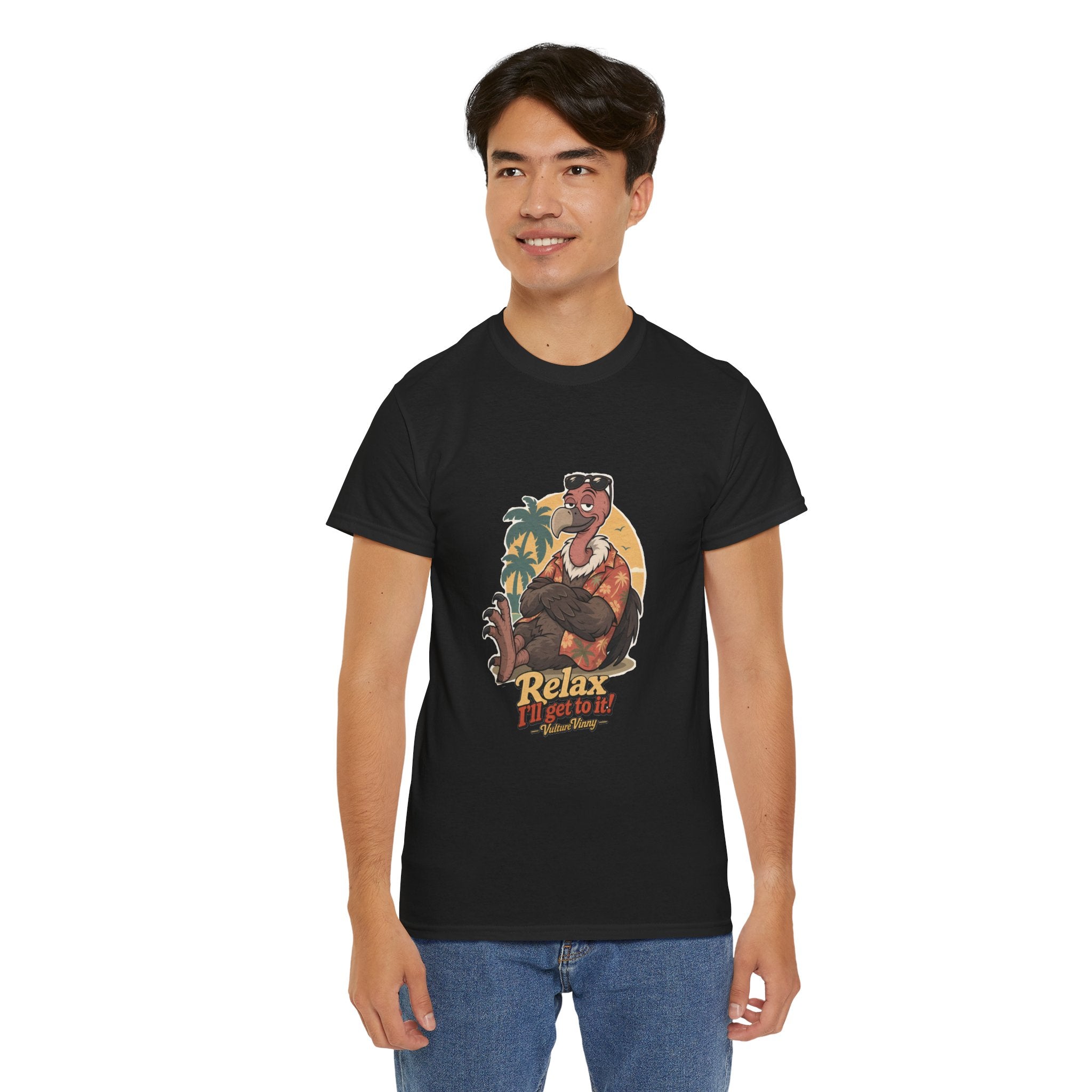 Vulture Vinny Relax I'll Get to it! - Kryptonite T-Shirt | Kryptonite Black Unisex Tee, S-4XL