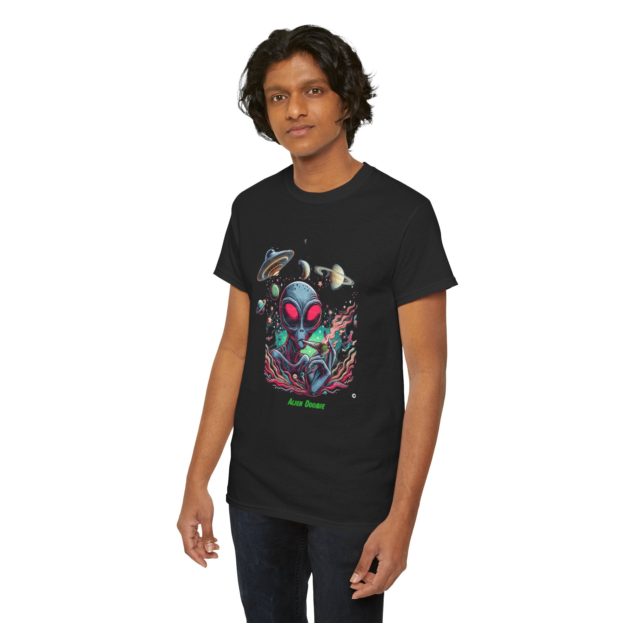 Alien Doobie.  - Kryptonite T-Shirt | Kryptonite Black Unisex Tee, S-4XL