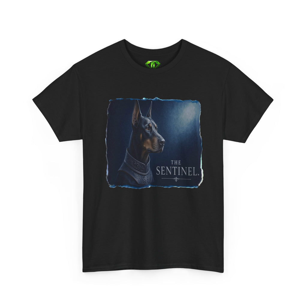 The Sentinel - Doberman -Kryptonite T-Shirt | Kryptonite Black Unisex Tee, S-4XL