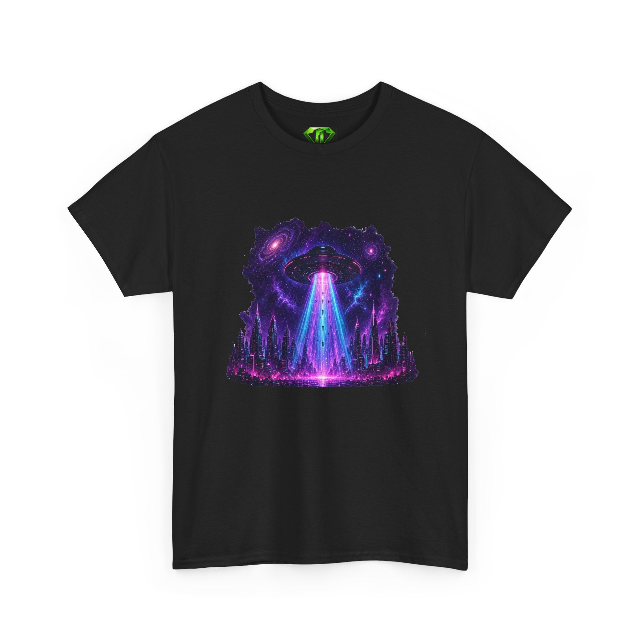 Neon Alien Abductions - Kryptonite T-Shirt | Kryptonite Black Unisex Tee, S-4XL