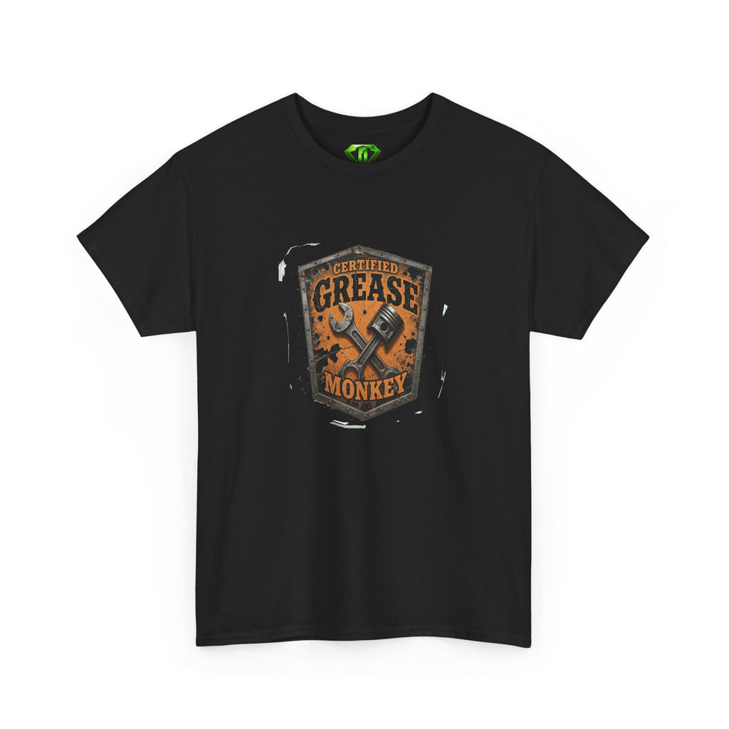Certified Grease Monkey 1— Kryptonite T-Shirt | Kryptonite Black Unisex Tee, S-4XL
