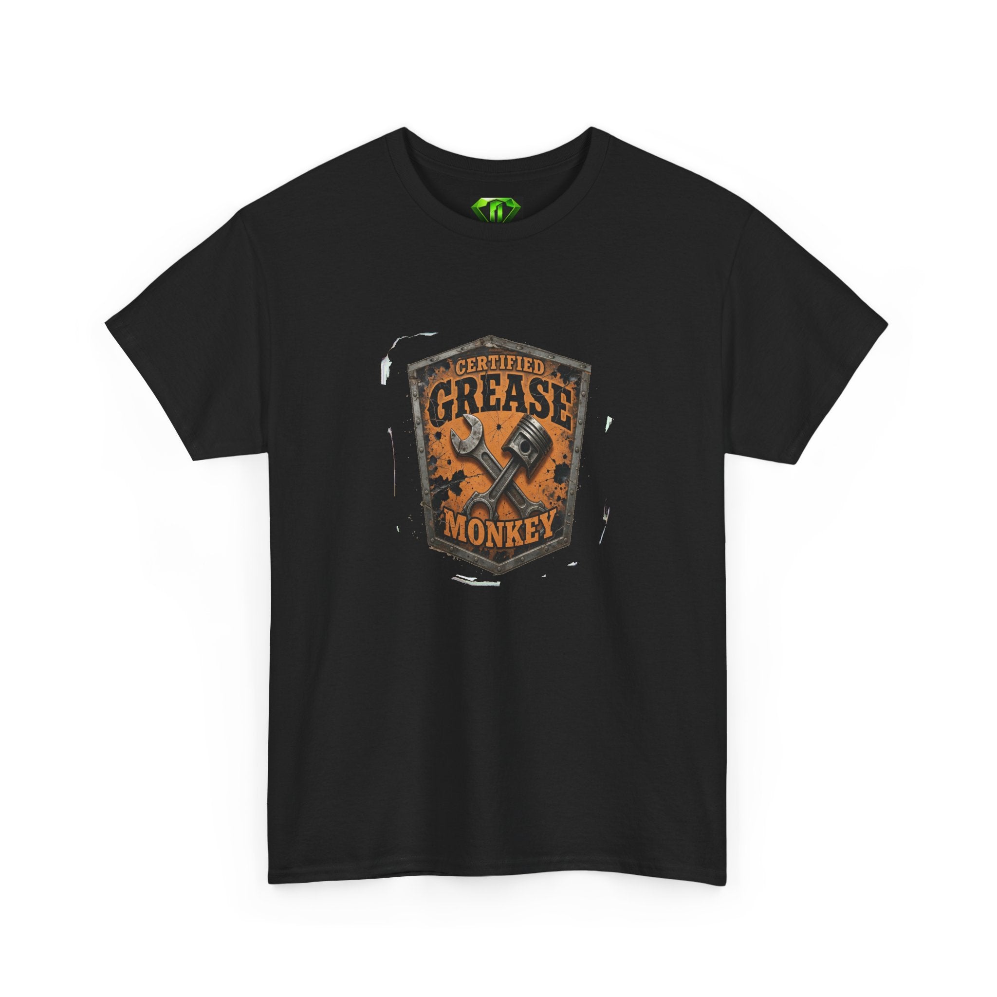 Certified Grease Monkey 1— Kryptonite T-Shirt | Kryptonite Black Unisex Tee, S-4XL