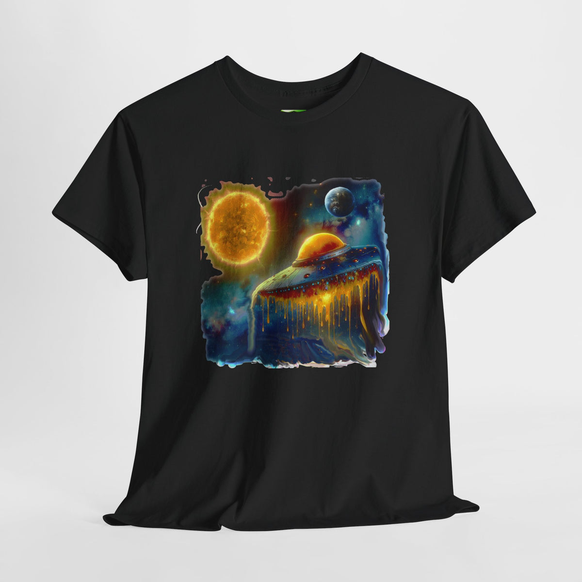 Melting Space Ship - Kryptonite T-Shirt | Kryptonite Black Unisex Tee, S-4XL